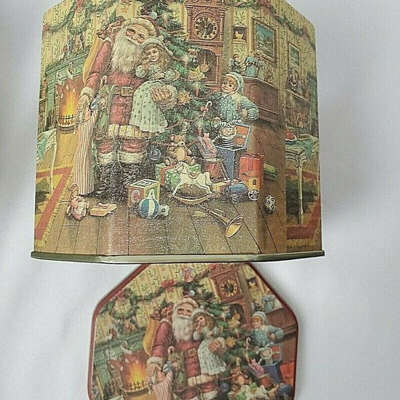 5 VTG Christmas Collectible nesting Tins cans - Picture 6 of 8